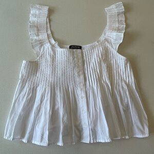 J. Crew White Peplum top